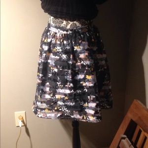 Xhilaration Striped Floral Skirt